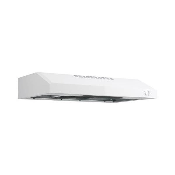 GE 30 In. Under Cabinet Convertible Range Hood, 200 Cfm, White, ADA