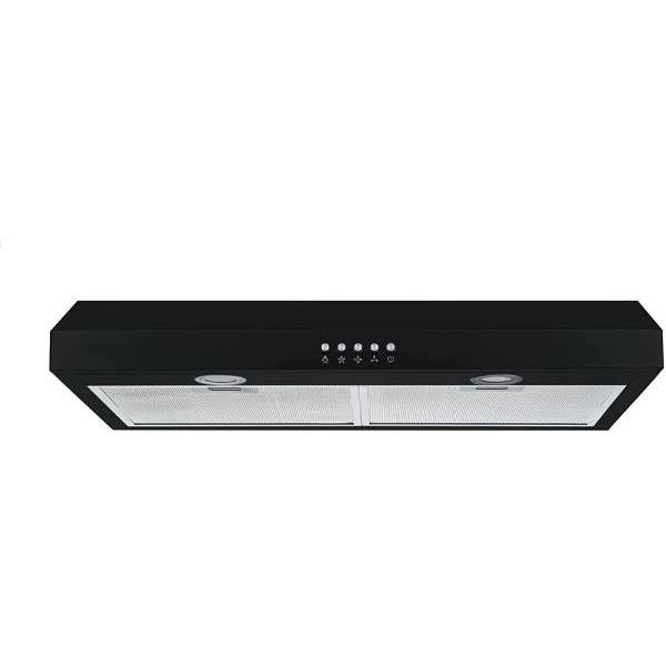 Winflo 30 In. Black 300 CFM Convertible Range Hood W/ Mesh Filters And Push Button Control
