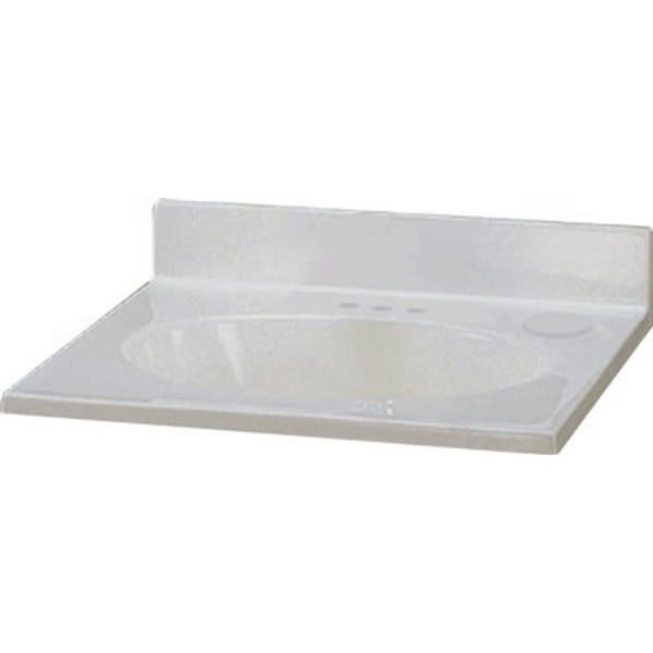 Premier 25 In. X 22 In. Custom Vanity Top Sink In White Swirl 112001