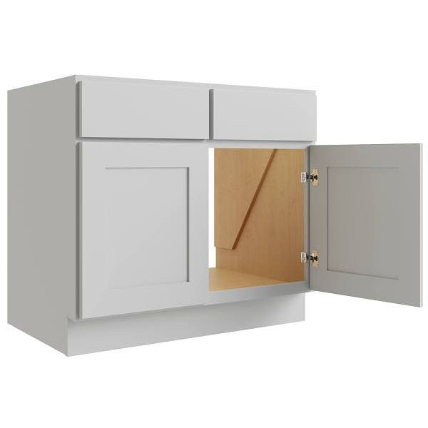 CNC CABINETRY Luxor 36" Handicap Removable Sink Base Cabinet, Shaker Misty Grey L03-SB36-HR