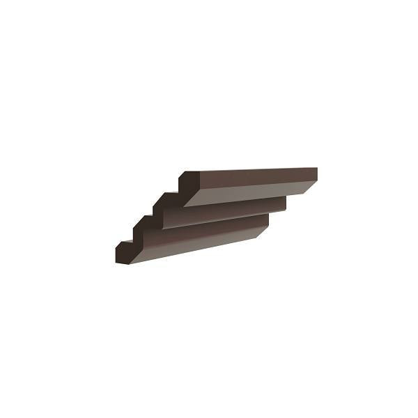 CNC CABINETRY Luxor Royal Crown Molding Rcrms, 96"L X 3.125"H, Shaker Espresso L11-RCRMS