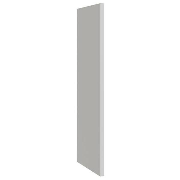 CNC CABINETRY Luxor Wall End Skin, 0.25"W X 96"H X 23.25"D, Shaker Misty Grey L03-FS9624
