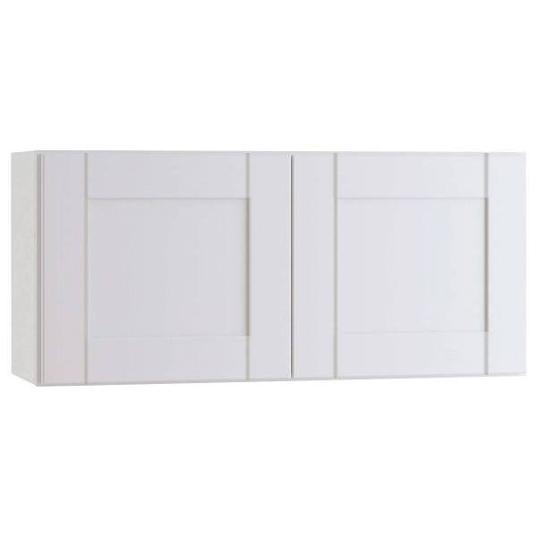 Mill's Pride Richmond Shaker Rta Wall Cabinet, Double, Verona White, 30"X18"X12" W3018-RVW