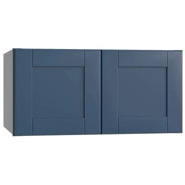 Mill's Pride Richmond Shaker Rta Wall Cabinet Double, Valencia Blue, 36"X24"X12" W3624-RVB