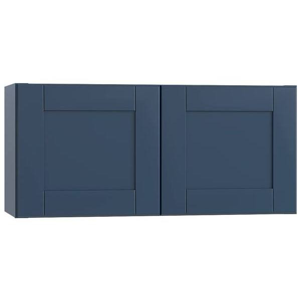 Mill's Pride Richmond Shaker Rta Wall Cabinet Double, Valencia Blue, 24"X18"X12" W2418-RVB