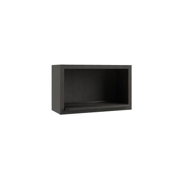 CNC CABINETRY Luxor Microwave Wall Cabinet, 30"W X 18"H, Shaker Smoky Grey L02-MW3018