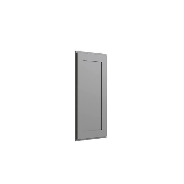 CNC CABINETRY Luxor 1-Door Wall End Cabinet, 12"Wx36"Hx12"D, Shaker Misty Grey L03-WEC1236
