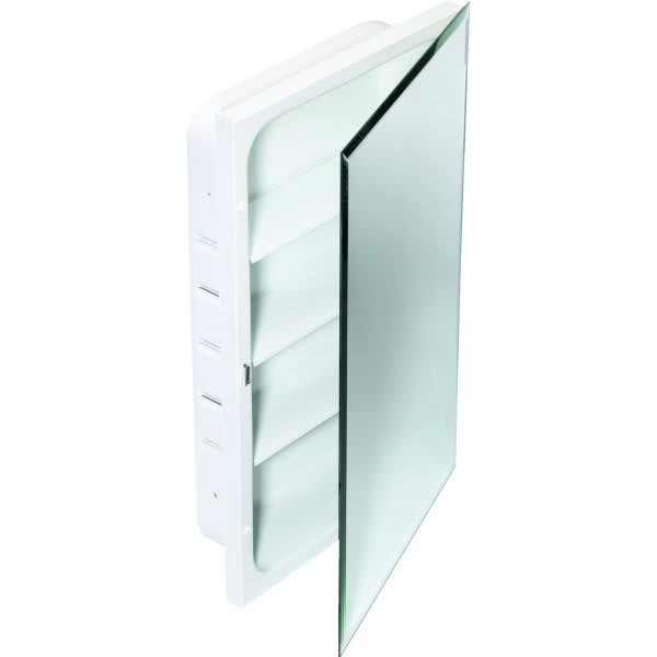 Seasons 16w X 26"H Recessed Beveled Edge Mirrored Medicine Cabinet With Steel Body