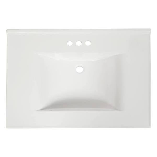 Modular Vanity Tops 37x22" Solid White Marble Bathroom Vanity Sink Top And Bowl