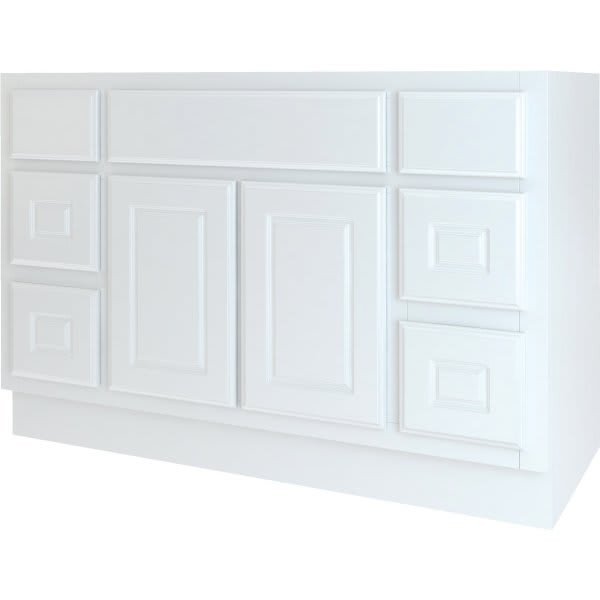 Seasons Bath Vanity Base Cabinet, 48w X 34-1/2h X 21d, White Finish