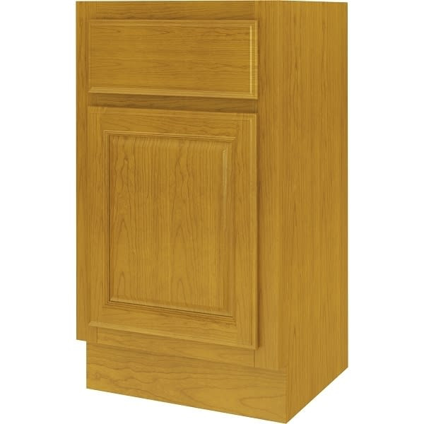 Seasons Bath Vanity Base Cabinet, 18w X 34-1/2h X 16d, Honey Oak