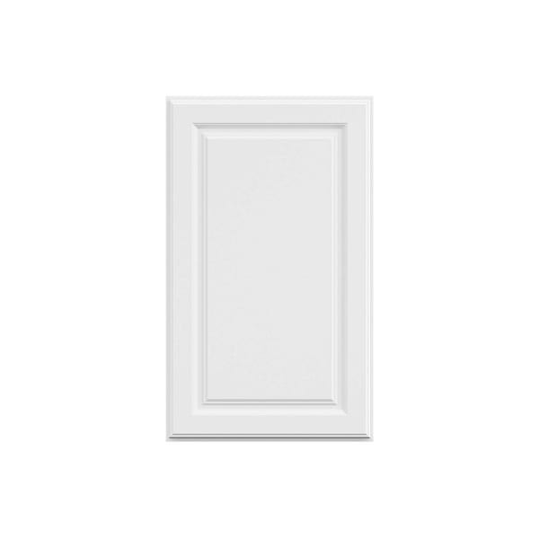 Hampton Bay 18in. W X 30in. H X 12in. D Hampton Raised Panel Assembled Wall Cabinet, Satin White