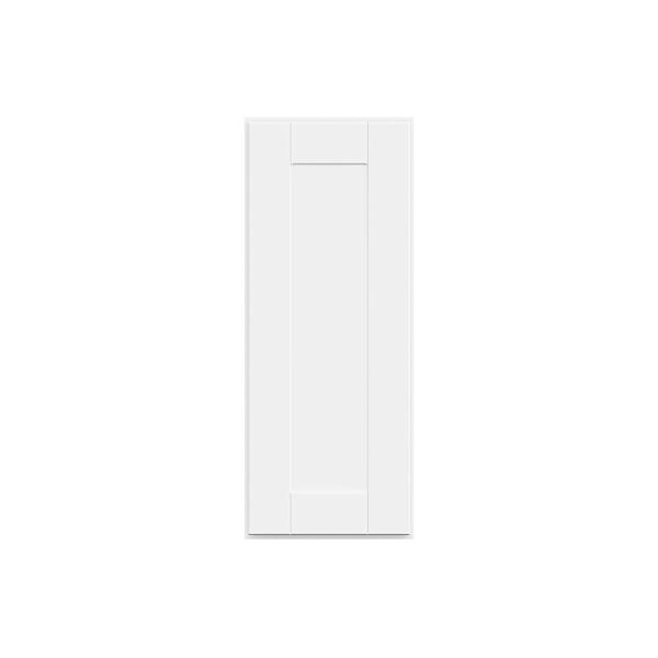 Hampton Bay 12in. W X 30in. H X 12in. D Shaker Assembled Wall Cabinet, Satin White