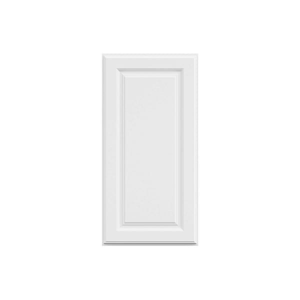 Hampton Bay 15in. W X 30in. H X 12in. D Hampton Raised Panel Assembled Wall Cabinet, Satin White