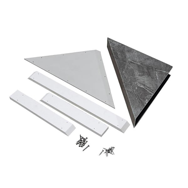 Palisade Vinyl Corner Shower Seat, 24.75" X 12.25", Cracked Slate