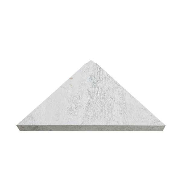 Palisade Vinyl Corner Shower Shelf, 14.56" X 7.12", Polar Frost