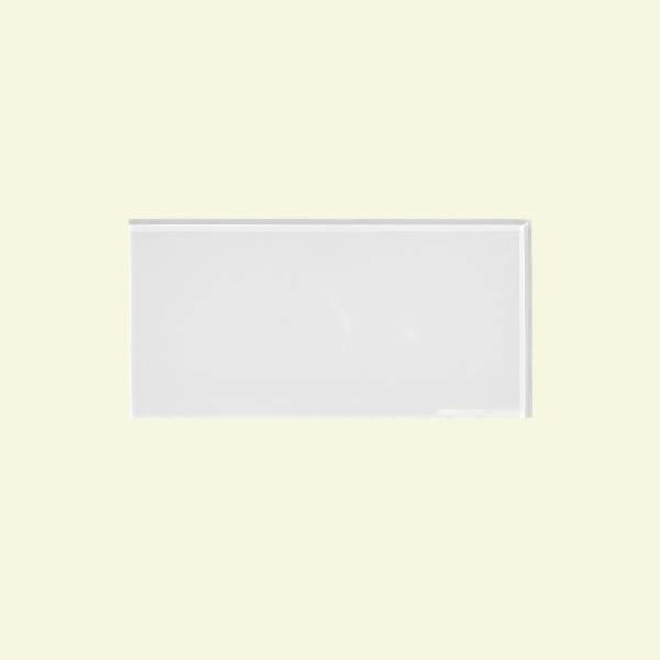 Aspect Glass Peel-And-Stick Backsplash, Frost, 3 X 6, Package Of 8