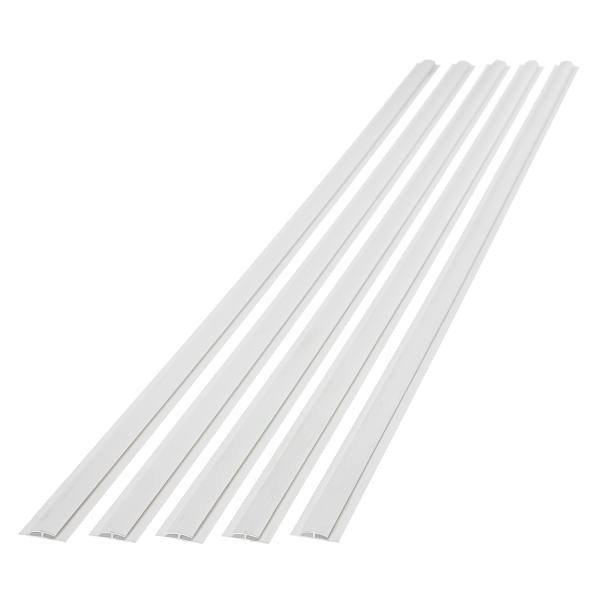 Fasade 47" Vinyl Divider Trim, Gloss White, Package Of 5