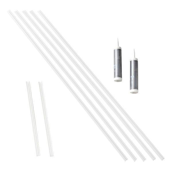 Fasade Backsplash Large Profile Accessory Kit, Matte White