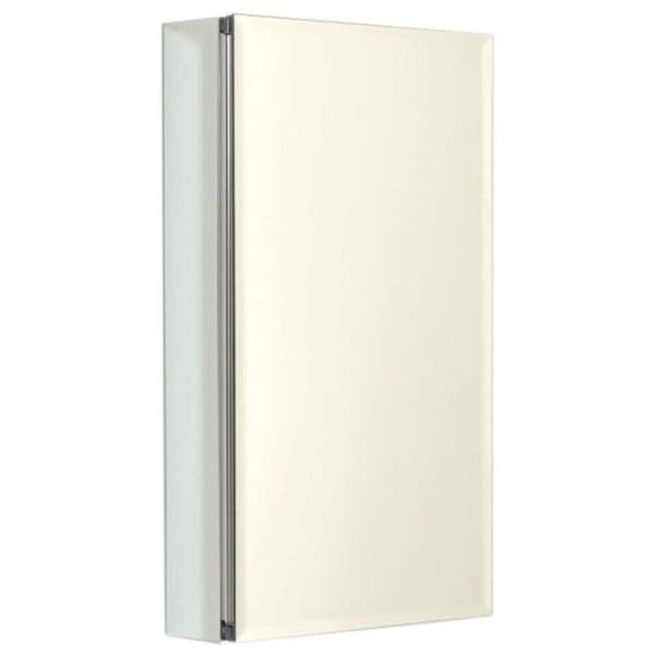 Zenith 15w X 26"H Dual Mount Aluminum Medicine Cabinet With Beveled Mirror