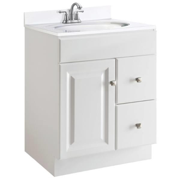 Design House Wyndham 24 In. W X 21 In. D Unassembled Vanity Cabinet Only, White