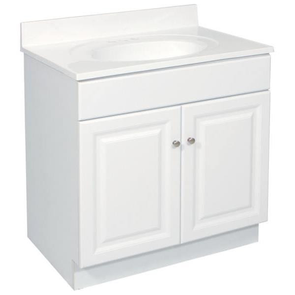 Design House Wyndham 30 In. W X 18 In. D Unassembled Vanity Cabinet Only White