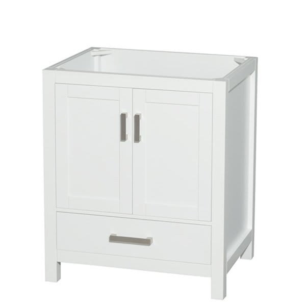 Wyndham Sheffield White Wood Single Bathroom Vanity 30" X22" Without Countertop