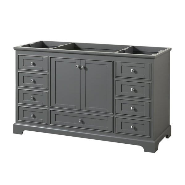 Wyndham Deborah Dark Gray Single Bath Vanity,without Countertop,sink And Mirror