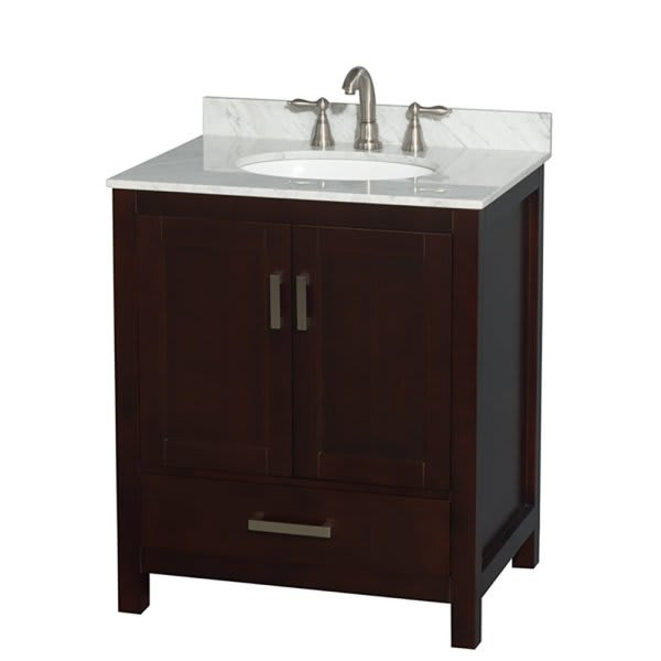 Wyndham Collection Sheffield 30 In. Single Bathroom Vanity (Espresso)