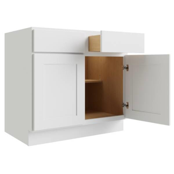 CNC CABINETRY 42/45 Blind Base Cabinet (L), Luxor White