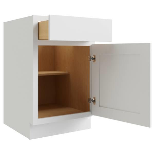 CNC CABINETRY 12" W 1 Door Base Cabinet (R), Luxor White