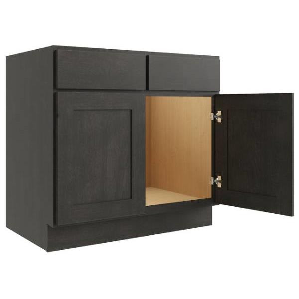 CNC CABINETRY 33" W Sink Base Cabinet, Luxor Smoky Grey