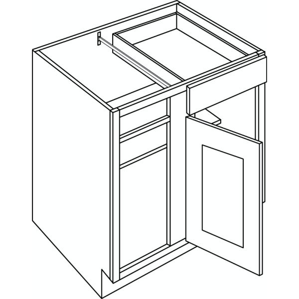 CNC CABINETRY 36/39 Blind Base Cabinet (L), Country Oak