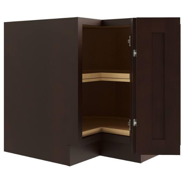 CNC CABINETRY Lazy Susan Corner Base Cabinet (L), Luxor Espresso