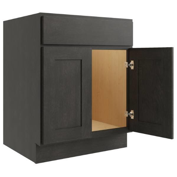 CNC CABINETRY Luxor Smoky Grey Sink Base Cabinet 24w X 34.5h