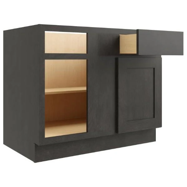 CNC CABINETRY 45 X 34.5 In. Luxor Left Blind Base Cabinet (Smoky Grey)