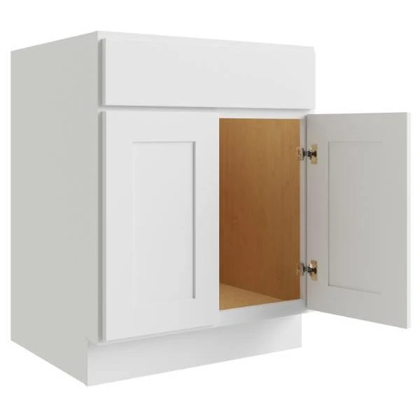 CNC CABINETRY Luxor White Sink Base Cabinet 24w X 34.5h