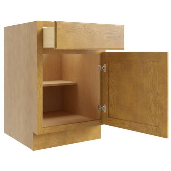 CNC CABINETRY 9 X 34.5 In. Country Oak Right Base Cabinet (Light Honey)