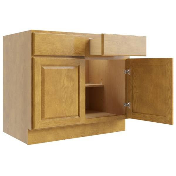 CNC CABINETRY Country Oak Base Cabinet 42w X 34.5h