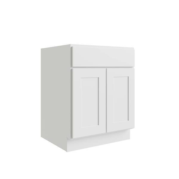 CNC CABINETRY Luxor 36" Handicap Removable Sink Base Cabinet, Shaker White