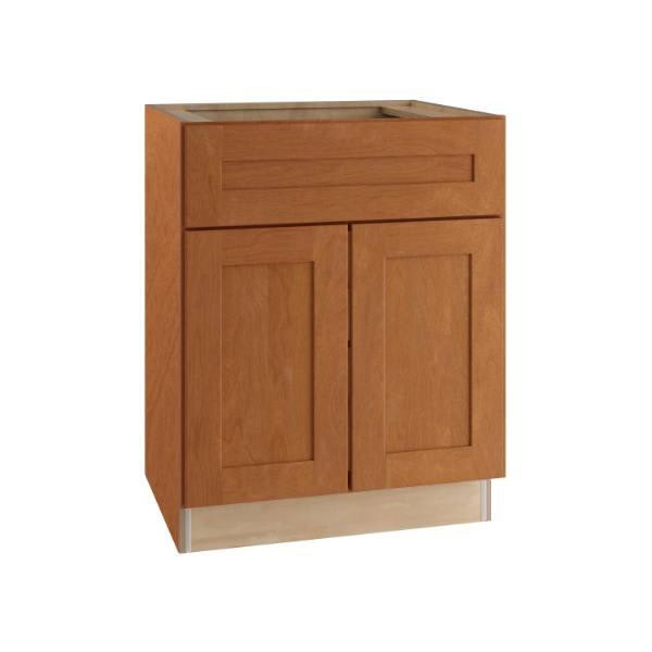 Newport 27 In. W X 24 In. D X 34.5 In. H Assembled Plywood Base Kitchen Cabinet In Cinnamon With Soft Close