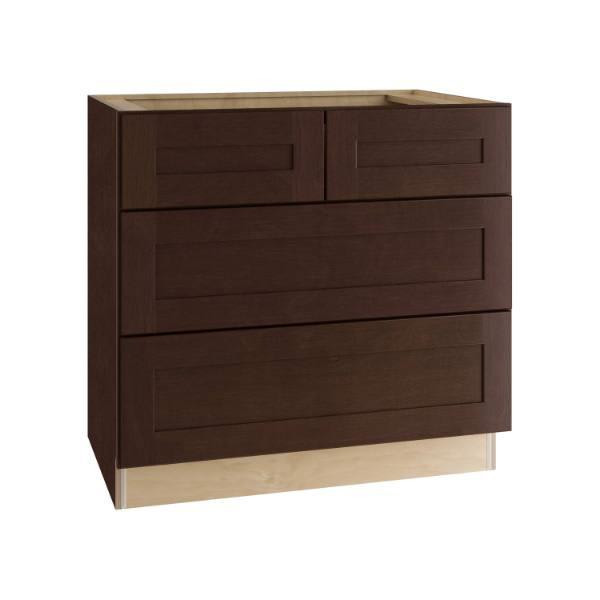 Newport 36 In. W X 24 In. D X 34.5 In. H Assembled Plywood Cooktop Base Kitchen Cabinet In Manganite With Soft Close