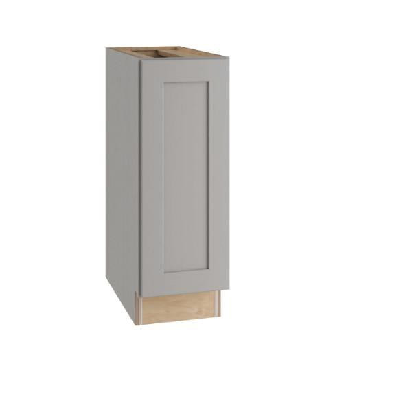 Newport 9 In. W X 24 In. D X 34.5 In. H Assembled Plywood Full Height Door Base Kitchen Cabinet In Pearl Gray LH