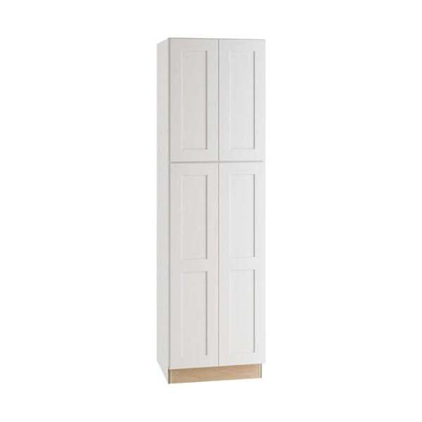 Newport 24 In. W X 24 In. D X 84 In. H Assembled Plywood Pantry Kitchen Cabinet In Pacific White With Soft Close