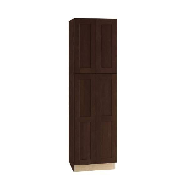 Newport 24 In. W X 24 In. D X 84 In. H Assembled Plywood Pantry Kitchen Cabinet Manganite With Soft Close