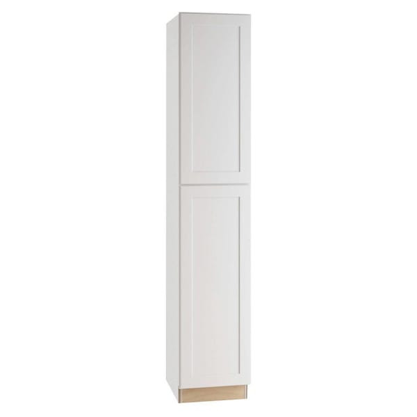 Newport 18 In. W X 24 In. D X 96 In. H Assembled Plywood Pantry Kitchen Cabinet In Pacific White With Soft Close LH