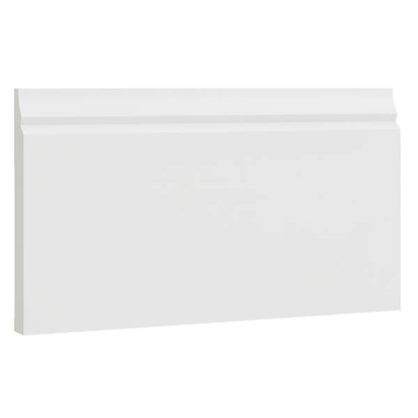 CNC CABINETRY Luxor White Base Molding, Shaker 96w X 4.5h
