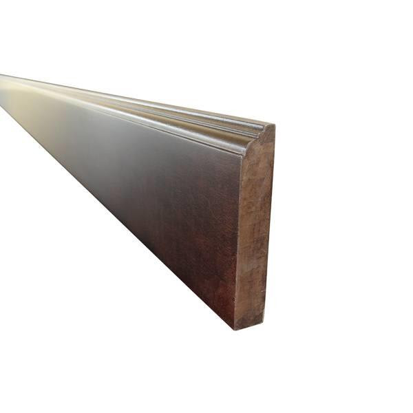Newport 96 In. W X 0.75 In. D X 4 In. H In Solid Wood Kitchen Cabinet Furniture Base Molding In Manganite
