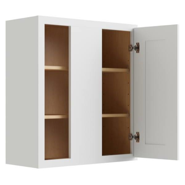 CNC CABINETRY 30" High Blind Wall Cabinet, Luxor White