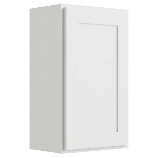 CNC CABINETRY 18" W X 30" H 1 Door Wall Cabinet, Luxor White